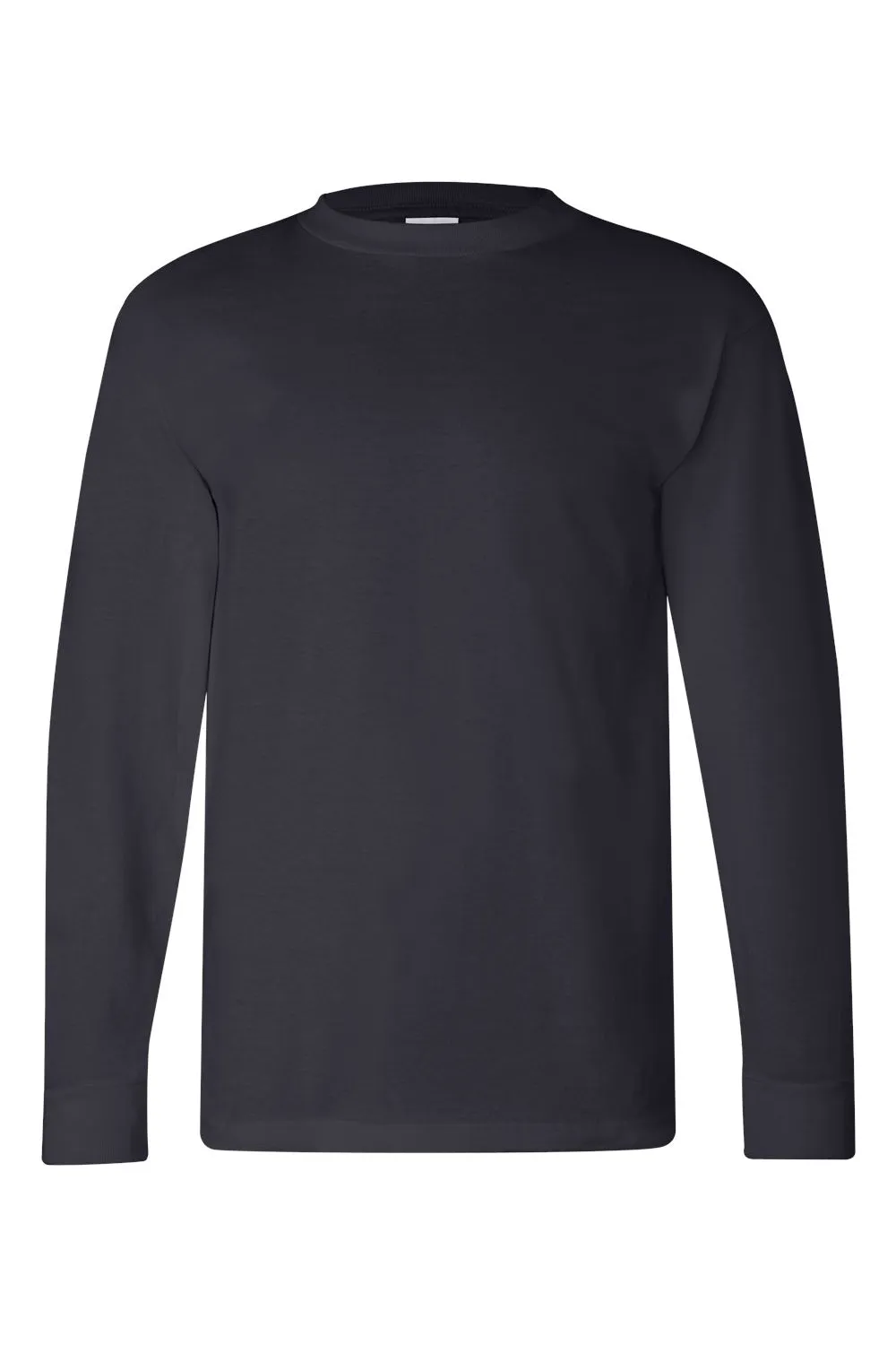 T-shirt col rond manches longues pour hommes Bayside fabriqué aux États-Unis - Bleu marine