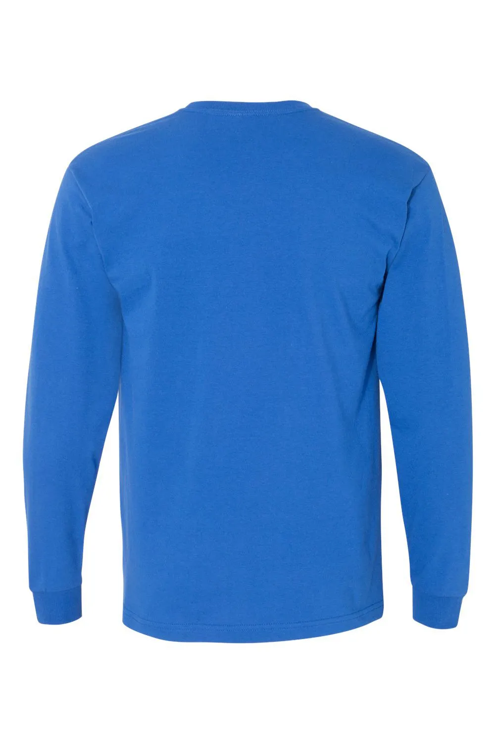 T-shirt col rond manches longues pour hommes Bayside fabriqué aux États-Unis - Bleu royal