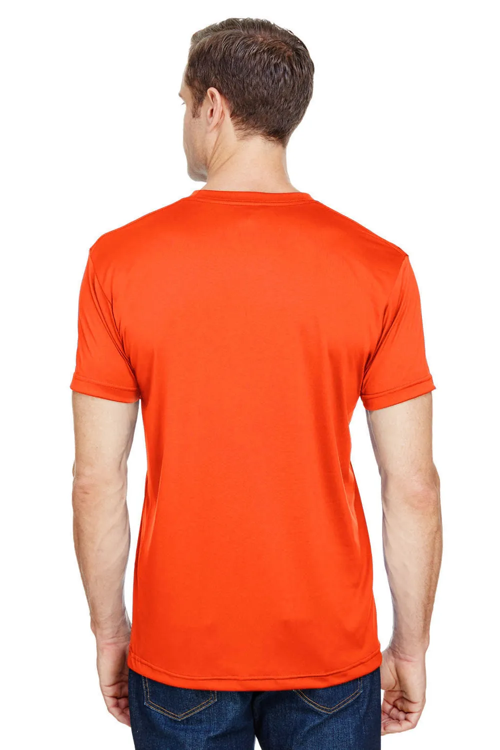 T-shirt à manches courtes pour hommes Bayside fabriqué aux États-Unis - Orange vif