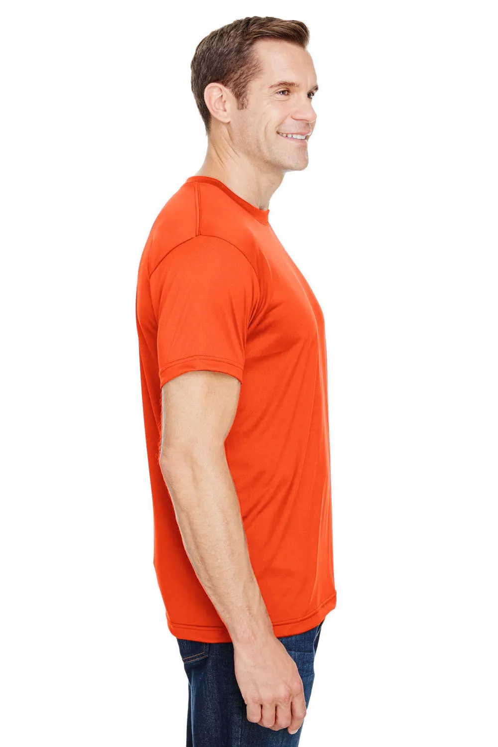 T-shirt à manches courtes pour hommes Bayside fabriqué aux États-Unis - Orange vif