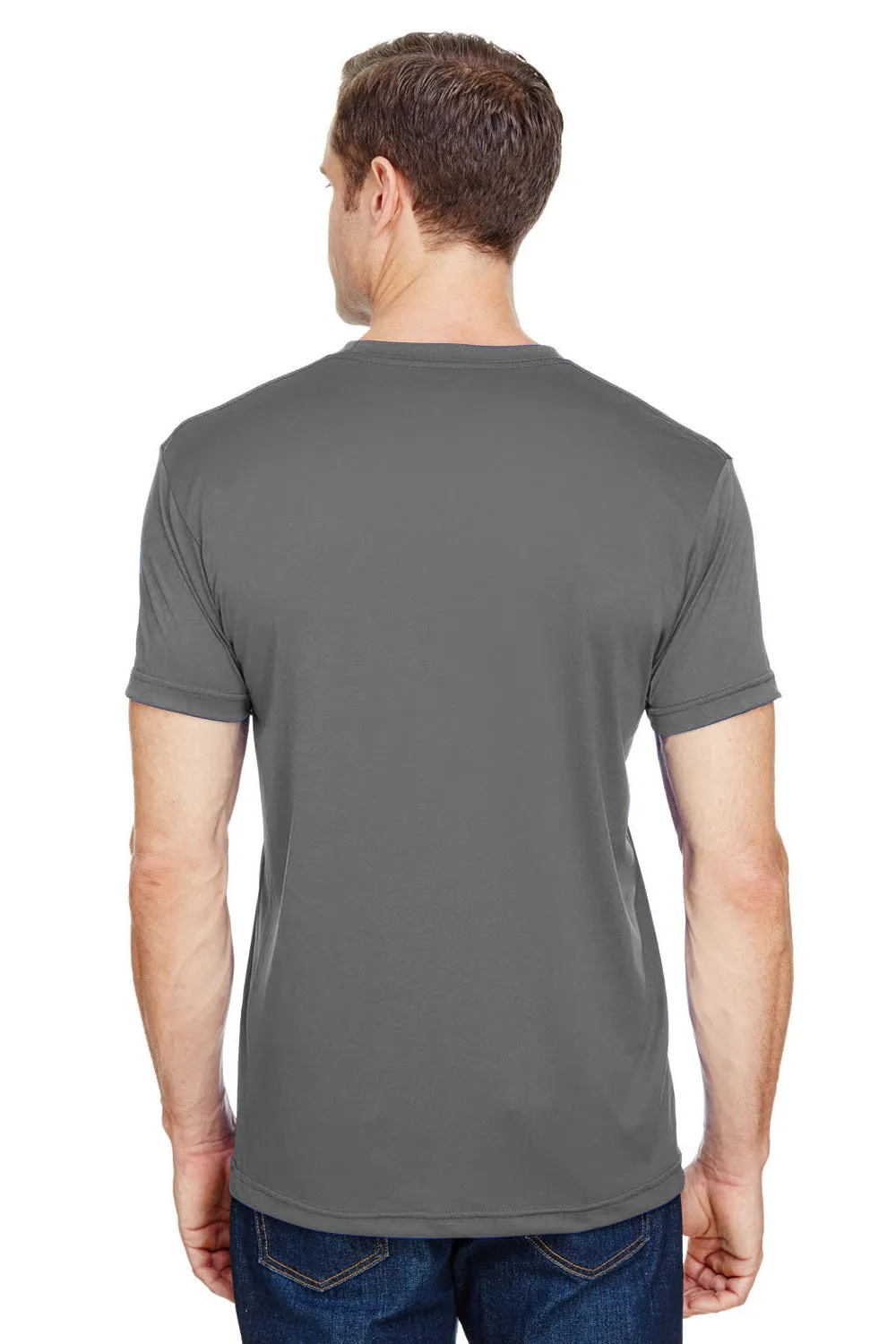 T-shirt à manches courtes pour hommes Bayside fabriqué aux États-Unis - Gris anthracite