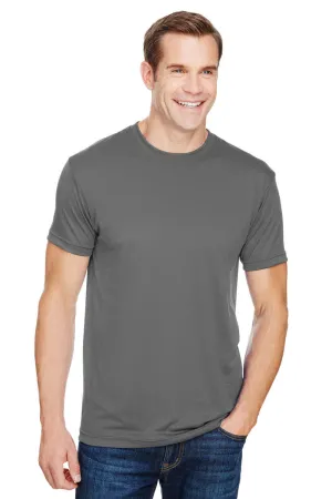 T-shirt à manches courtes pour hommes Bayside fabriqué aux États-Unis - Gris anthracite