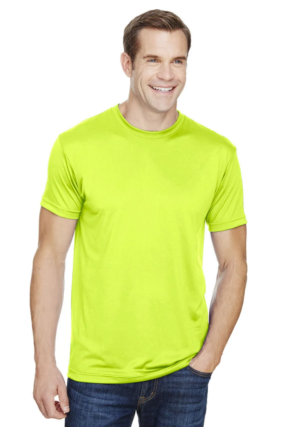 T-shirt à manches courtes pour hommes Bayside fabriqué aux États-Unis - Vert lime