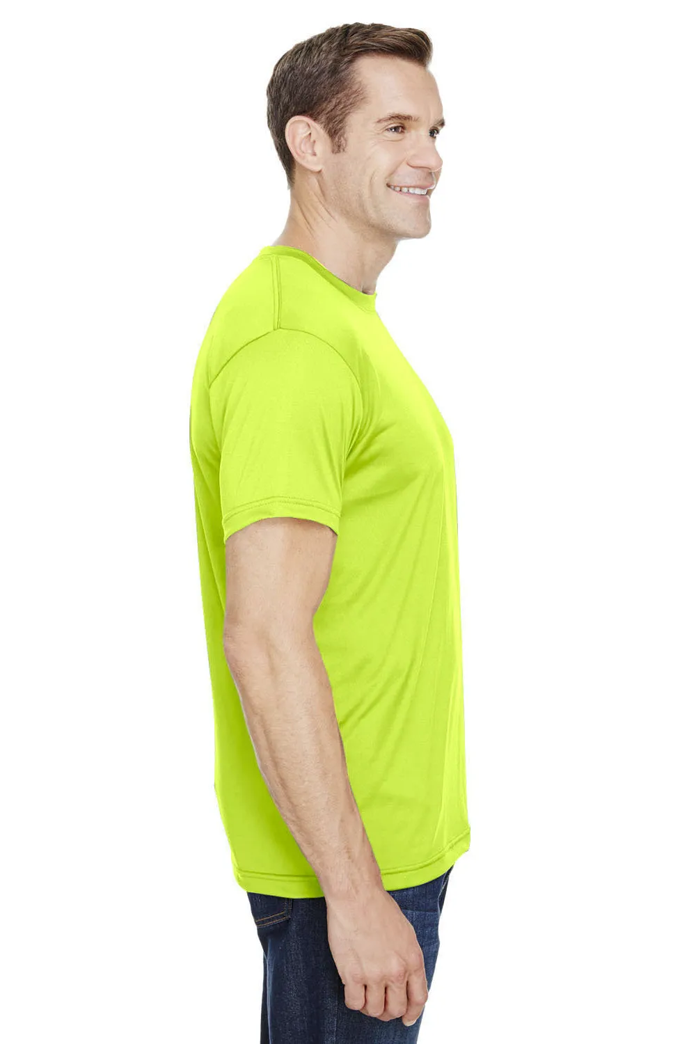 T-shirt à manches courtes pour hommes Bayside fabriqué aux États-Unis - Vert lime