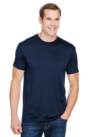 T-shirt à manches courtes pour hommes Bayside fabriqué aux États-Unis - Bleu marine
