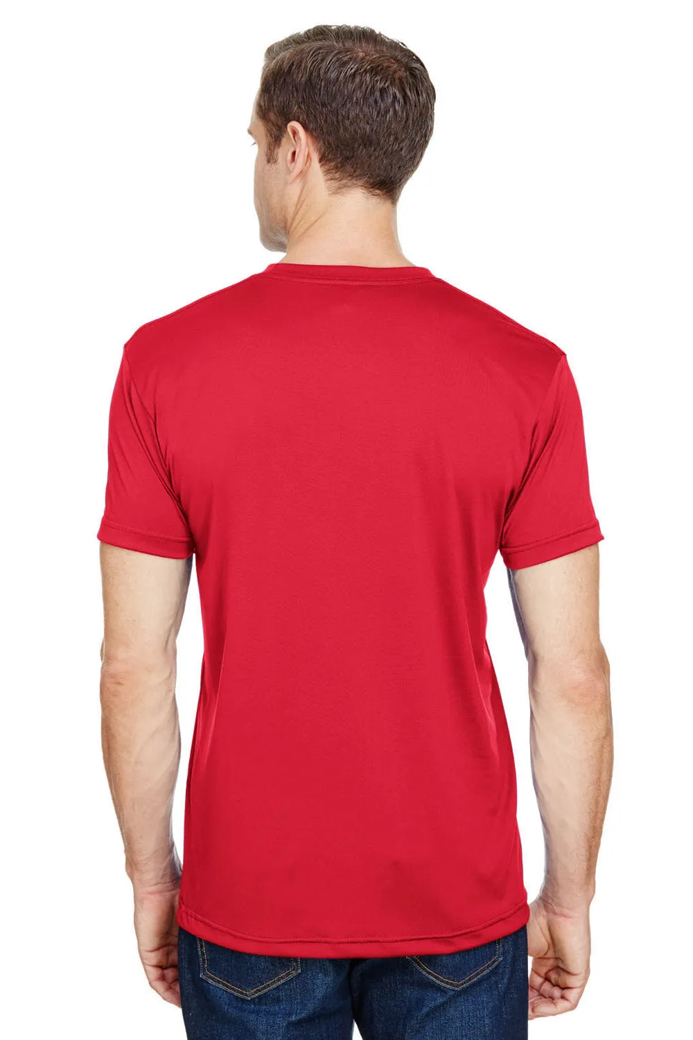 T-shirt à manches courtes pour hommes Bayside fabriqué aux États-Unis - Rouge