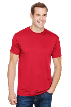 T-shirt à manches courtes pour hommes Bayside fabriqué aux États-Unis - Rouge