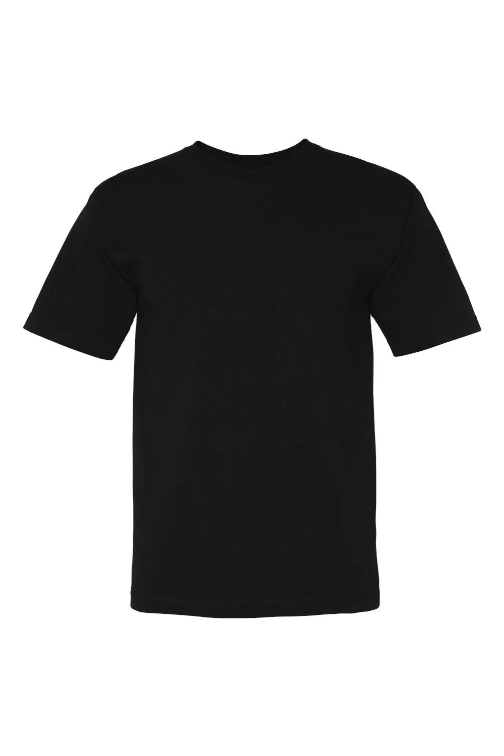 T-shirt col rond à manches courtes pour hommes Bayside fabriqué aux États-Unis - Noir