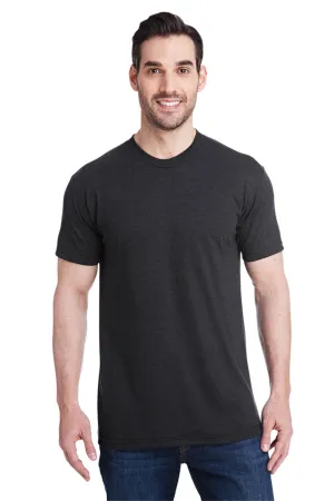 T-shirt col rond à manches courtes pour hommes Bayside fabriqué aux États-Unis - Noir