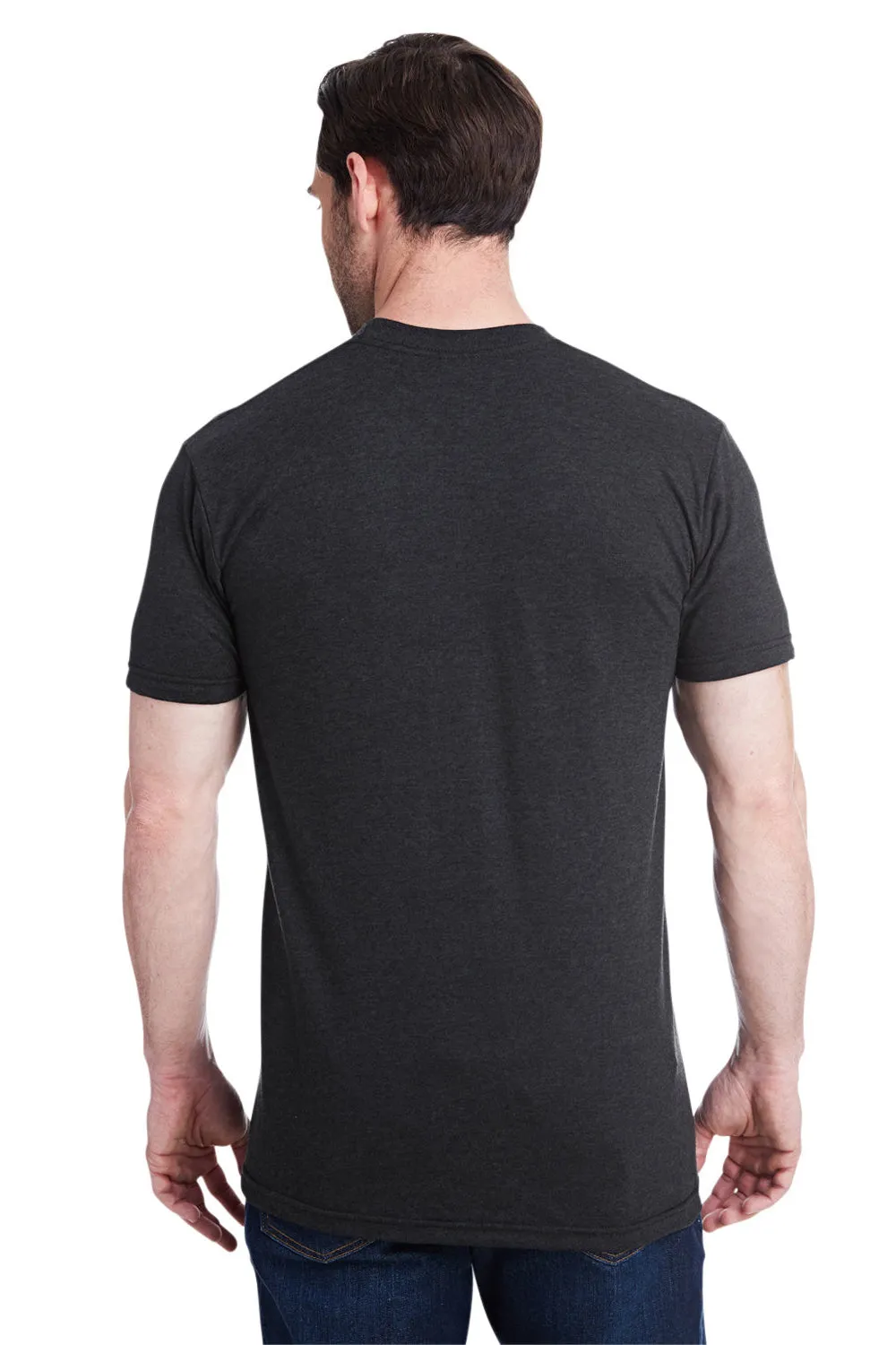T-shirt col rond à manches courtes pour hommes Bayside fabriqué aux États-Unis - Noir