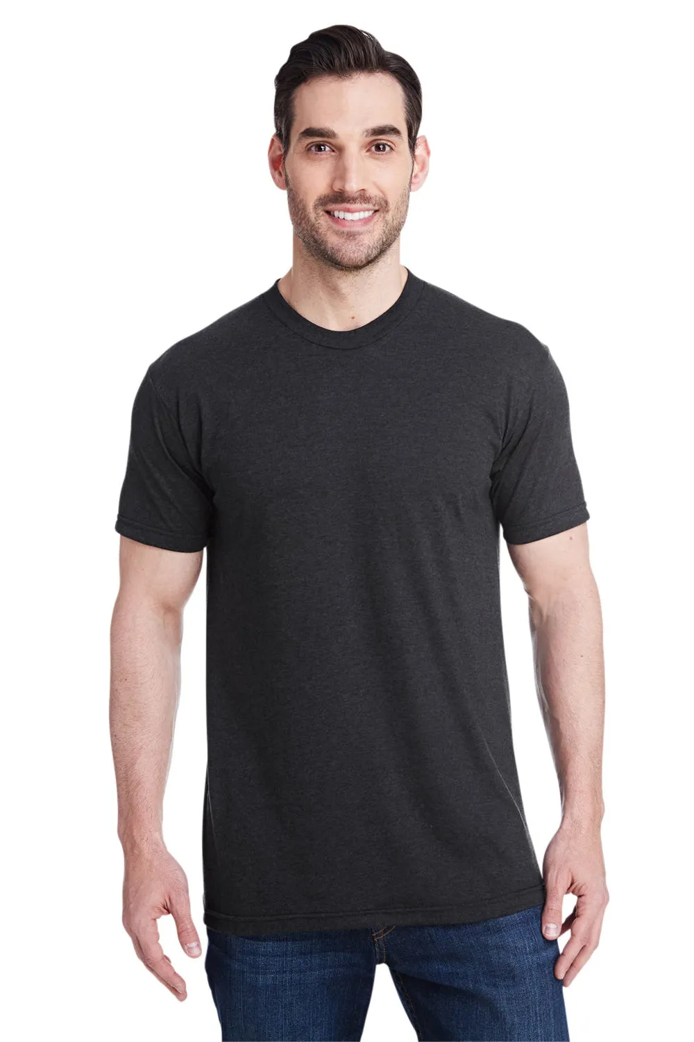 T-shirt col rond à manches courtes pour hommes Bayside fabriqué aux États-Unis - Noir