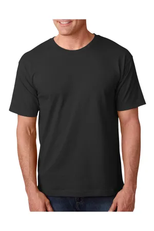 T-shirt col rond à manches courtes pour hommes Bayside fabriqué aux États-Unis - Noir