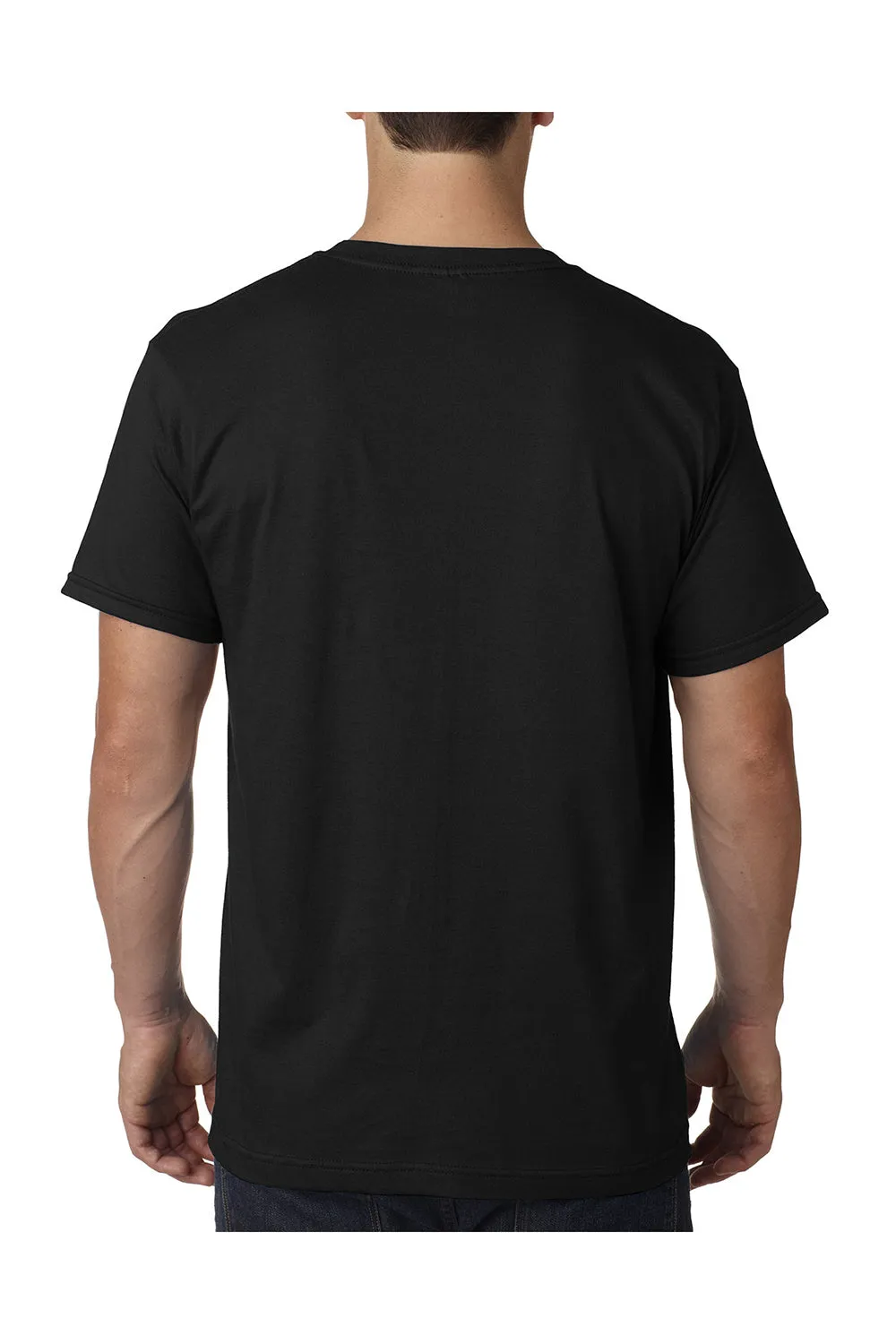T-shirt col rond à manches courtes pour hommes Bayside fabriqué aux États-Unis - Noir
