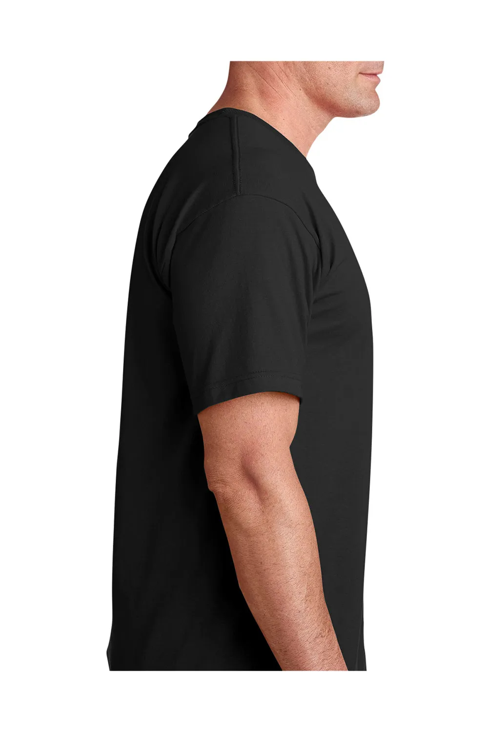 T-shirt col rond à manches courtes pour hommes Bayside fabriqué aux États-Unis - Noir