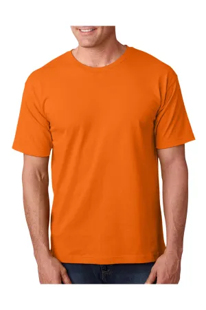 T-shirt à manches courtes col rond Bayside pour hommes - Fabriqué aux États-Unis - Orange vif