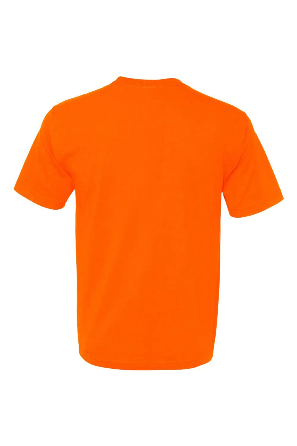 T-shirt à manches courtes col rond Bayside pour hommes - Fabriqué aux États-Unis - Orange vif