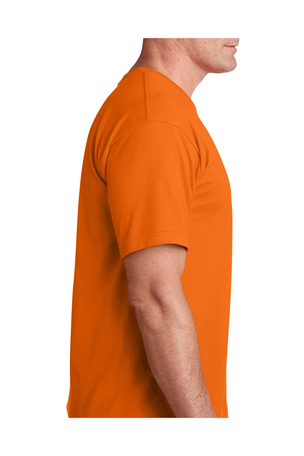 T-shirt à manches courtes col rond Bayside pour hommes - Fabriqué aux États-Unis - Orange vif