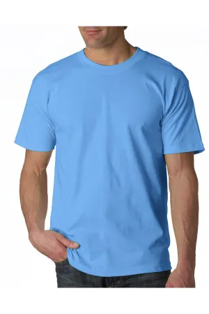 T-shirt à manches courtes col rond pour hommes Bayside fabriqué aux États-Unis - Bleu Caroline