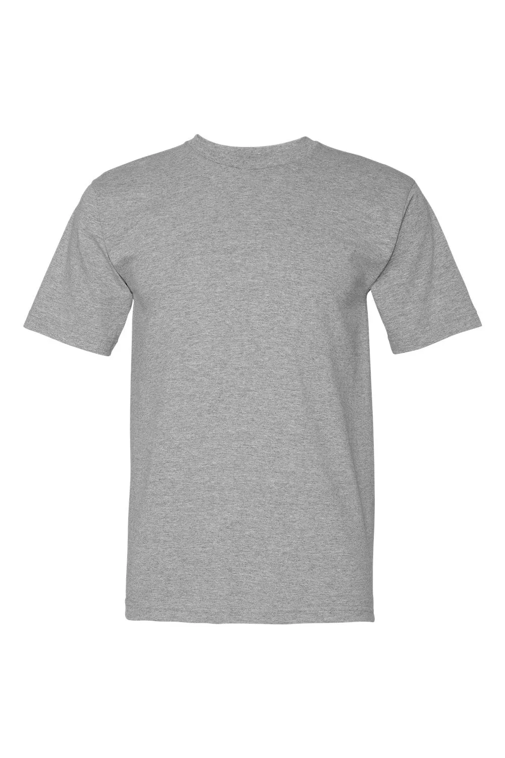 T-shirt à manches courtes col rond pour hommes Bayside fabriqué aux États-Unis - Gris cendre foncé