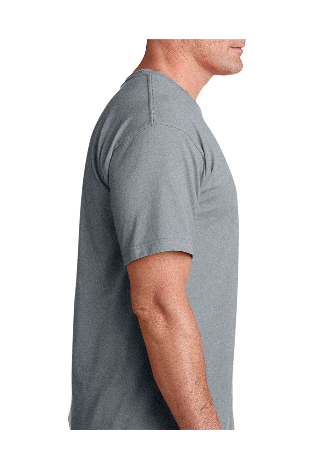 T-shirt à manches courtes col rond pour hommes Bayside fabriqué aux États-Unis - Gris cendre foncé
