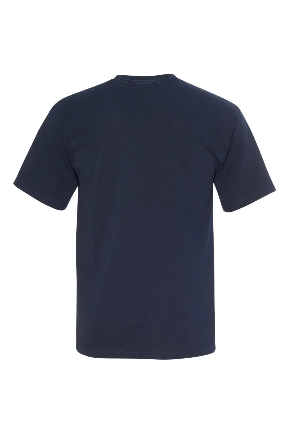 T-shirt à manches courtes col rond pour hommes Bayside fabriqué aux États-Unis - Bleu marine foncé