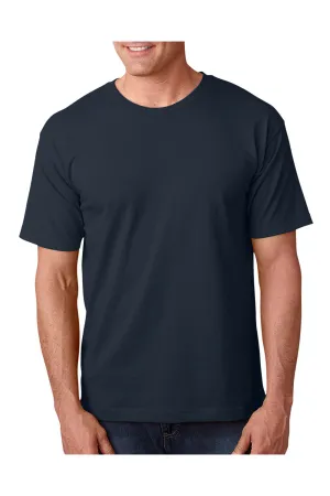 T-shirt à manches courtes col rond pour hommes Bayside fabriqué aux États-Unis - Bleu marine foncé
