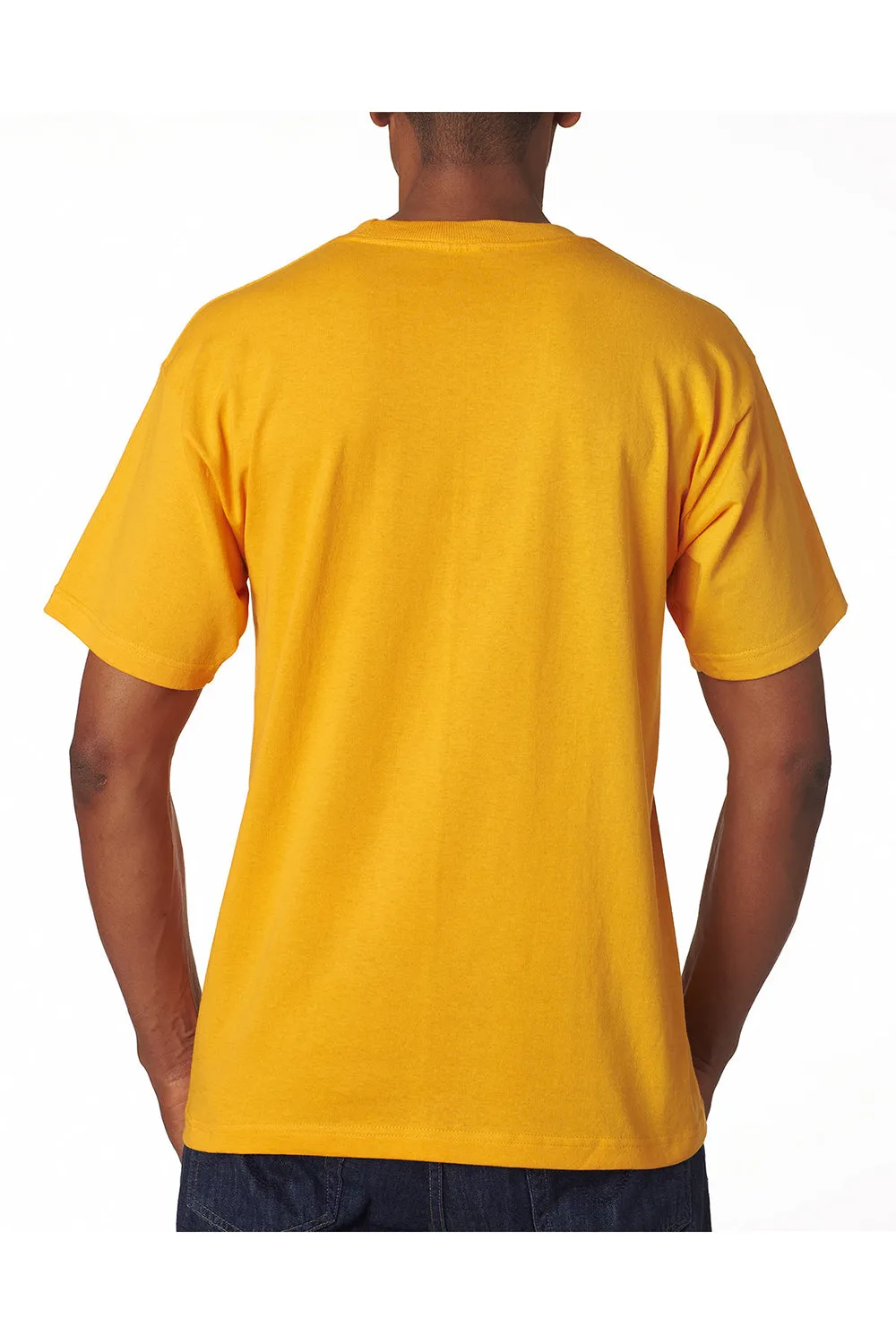 T-shirt col rond à manches courtes pour hommes Bayside fabriqué aux États-Unis - Or