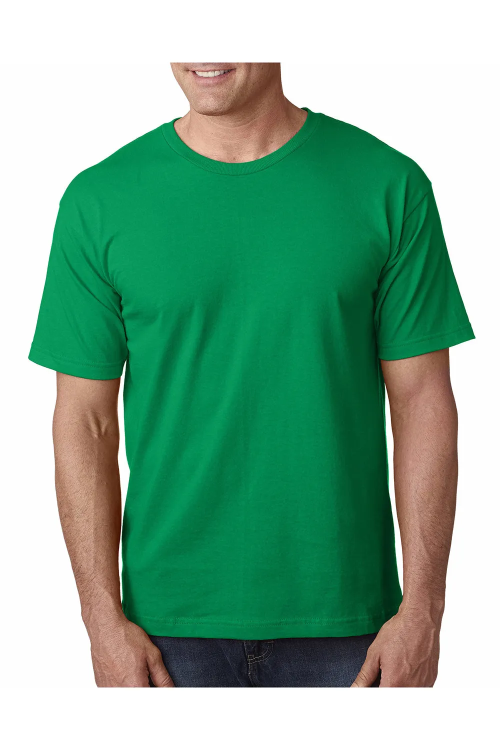 T-shirt à manches courtes col rond pour hommes Bayside fabriqué aux États-Unis - Vert Kelly irlandais