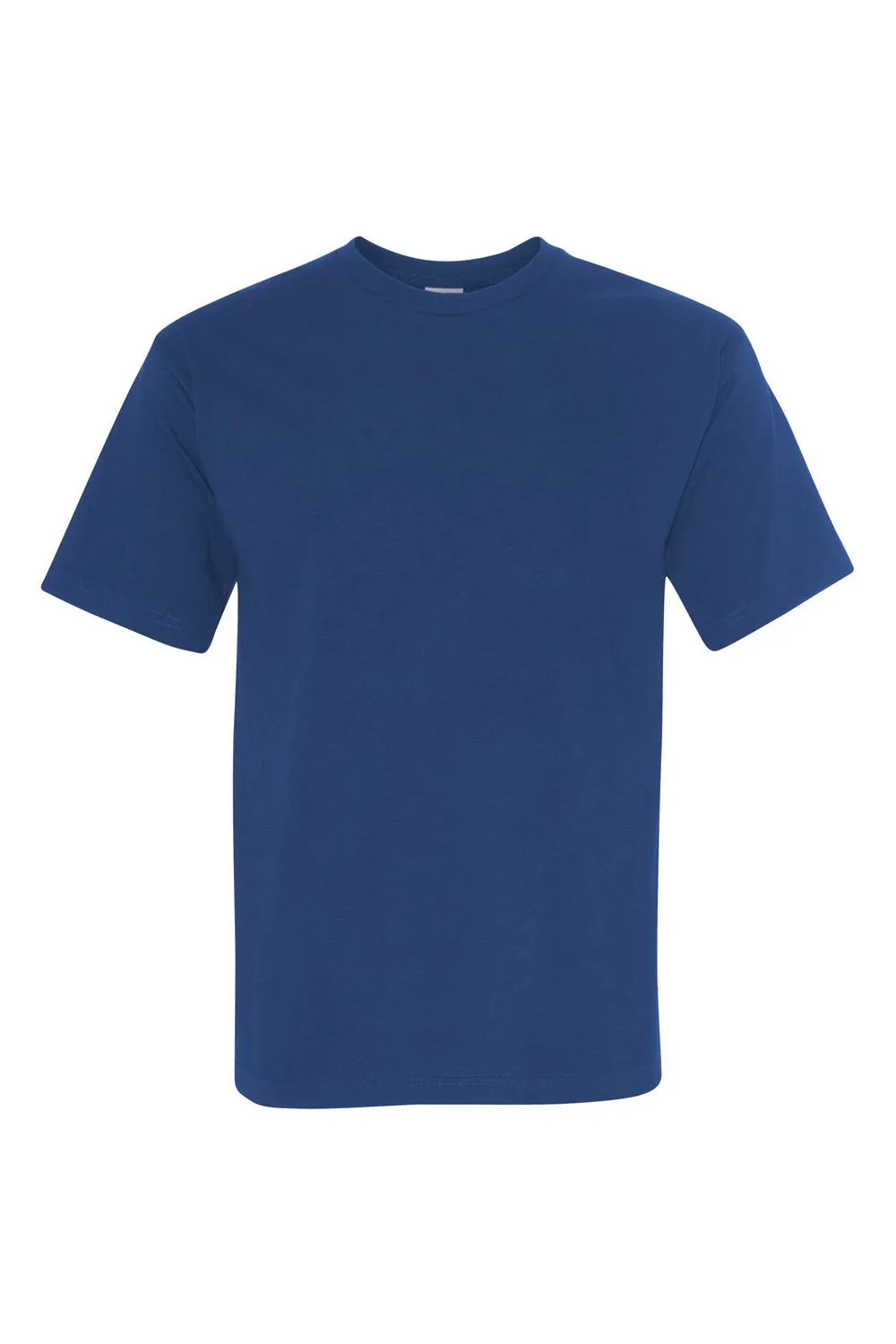 T-shirt à manches courtes col rond pour hommes Bayside fabriqué aux États-Unis - Bleu marine clair