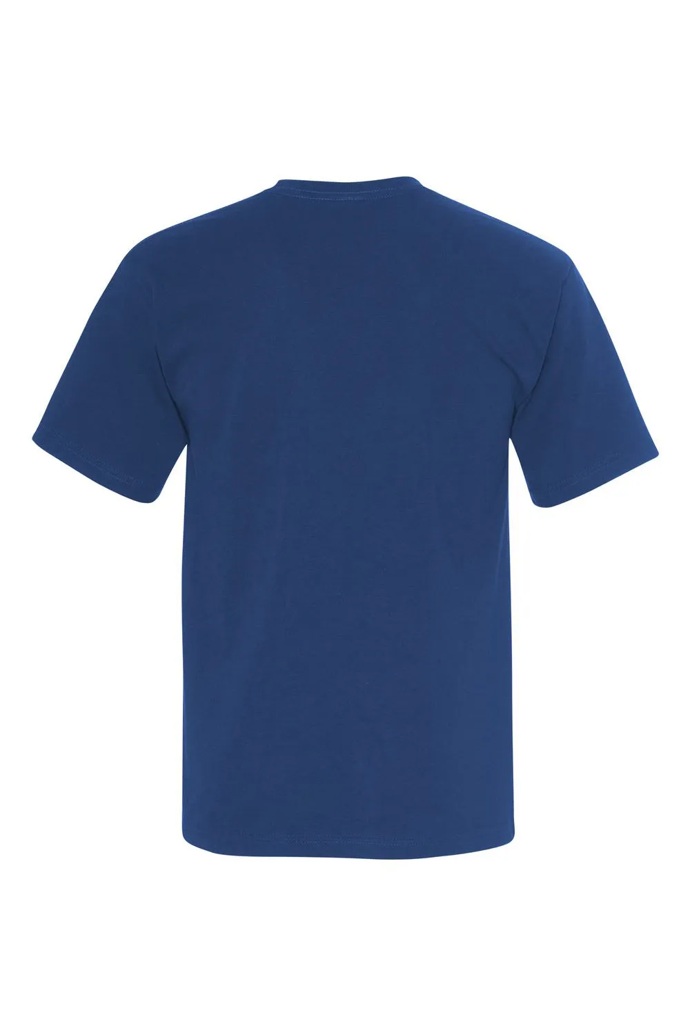 T-shirt à manches courtes col rond pour hommes Bayside fabriqué aux États-Unis - Bleu marine clair