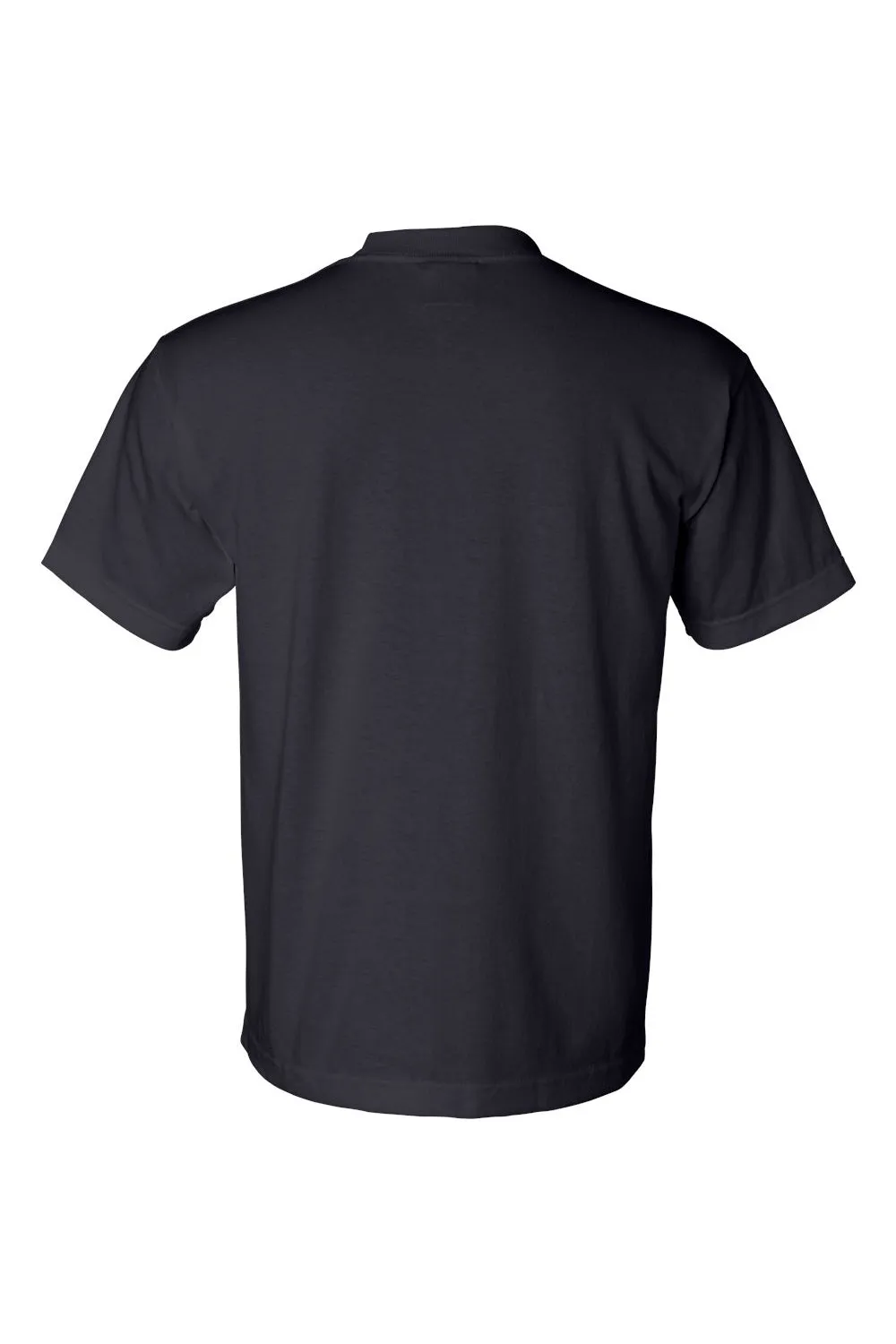 T-shirt à manches courtes col rond Bayside pour hommes fabriqué aux États-Unis - Bleu marine