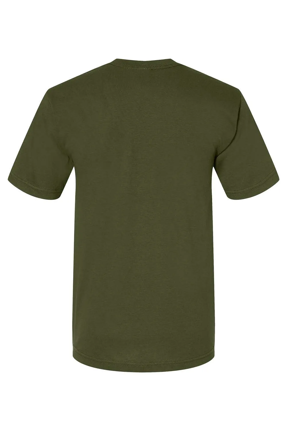 T-shirt col rond à manches courtes pour hommes Bayside fabriqué aux États-Unis - Vert olive