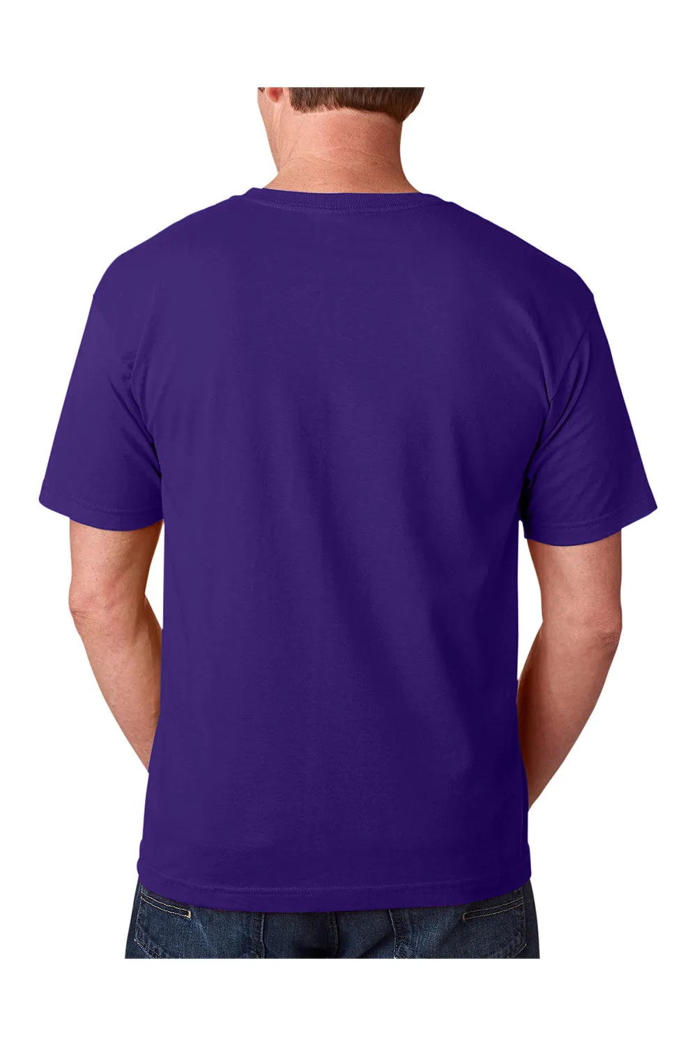 T-shirt à manches courtes col rond pour hommes Bayside fabriqué aux États-Unis - Violet