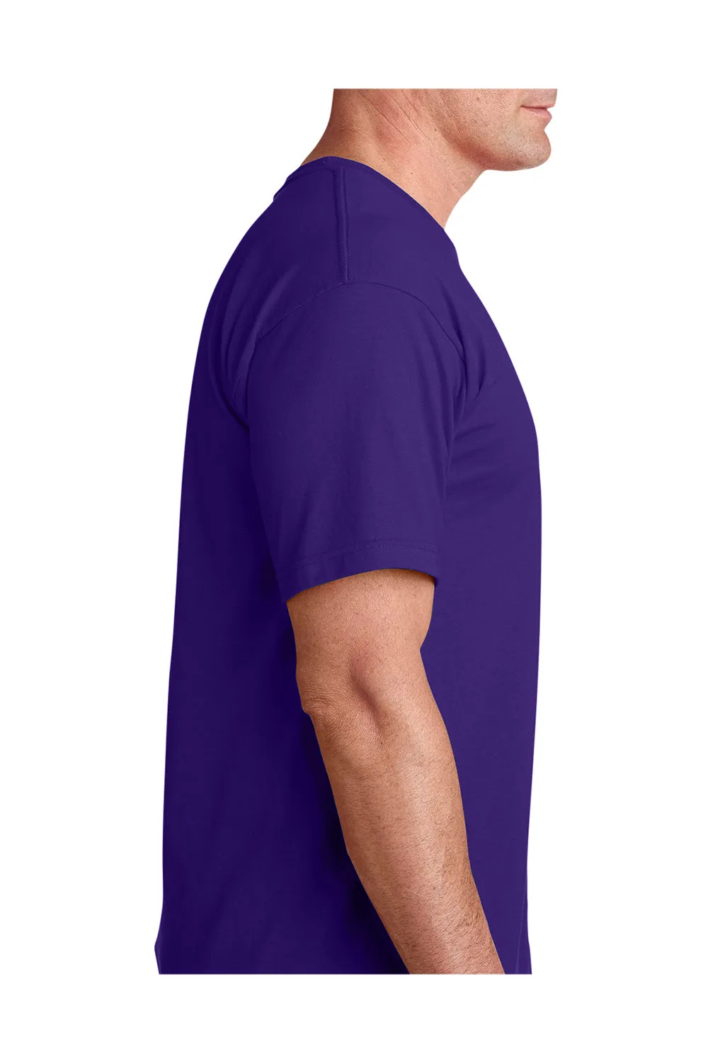 T-shirt à manches courtes col rond pour hommes Bayside fabriqué aux États-Unis - Violet