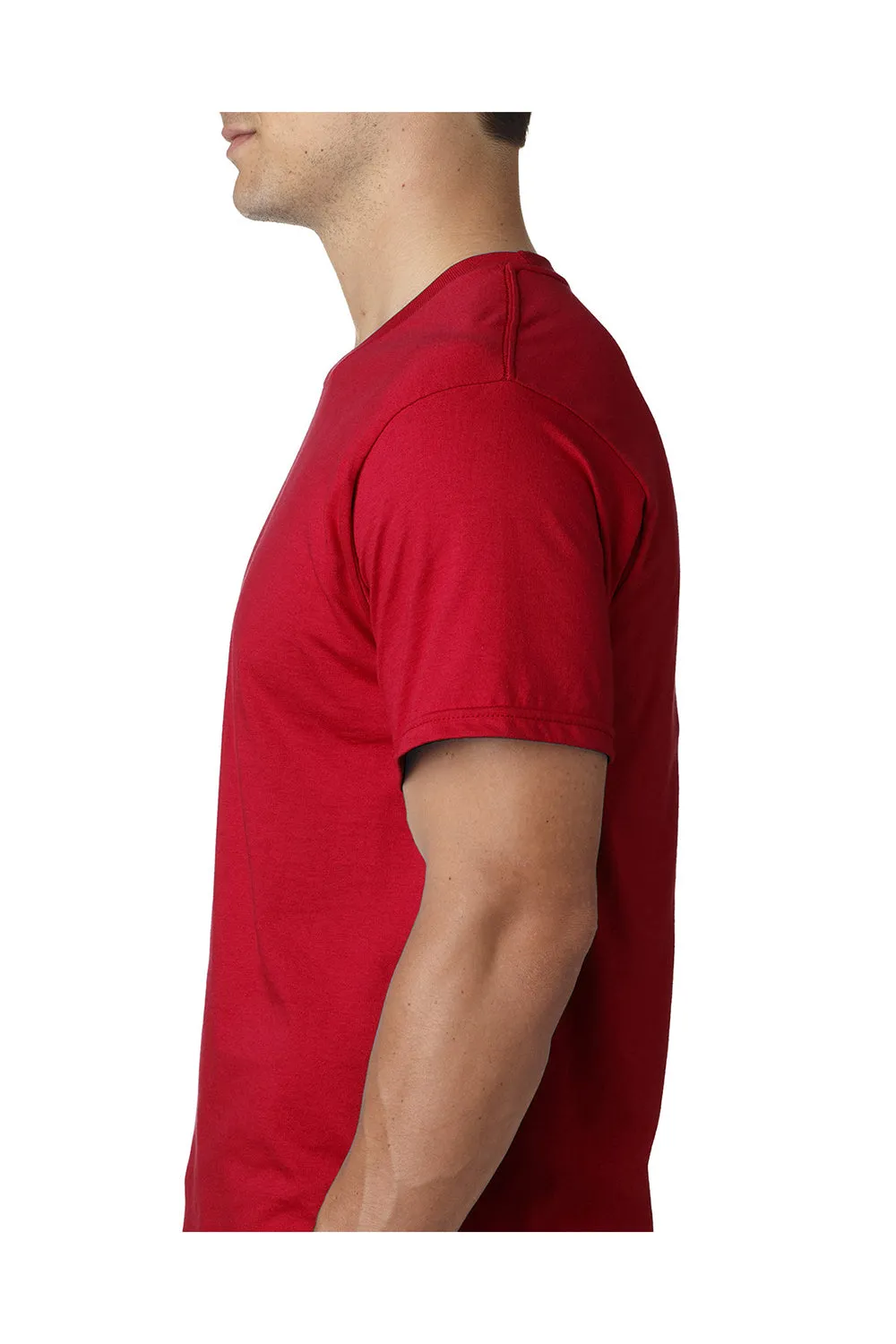 T-shirt à manches courtes col rond pour hommes Bayside fabriqué aux États-Unis - Rouge