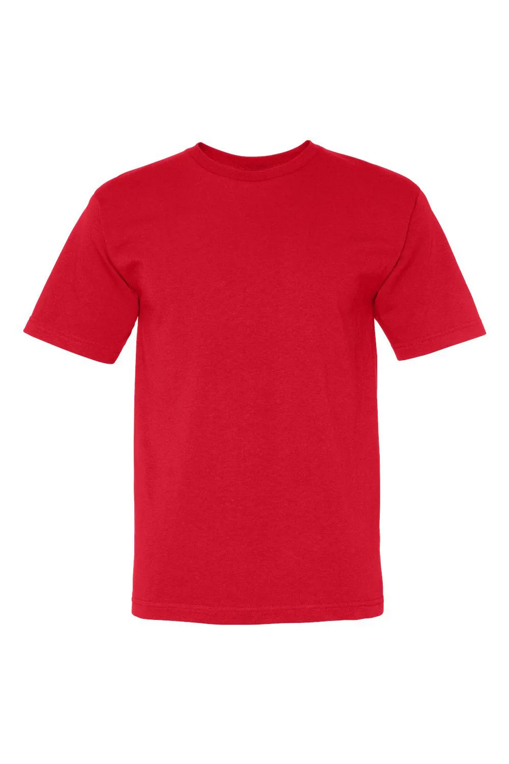 T-shirt à manches courtes pour hommes Bayside fabriqué aux États-Unis - Rouge