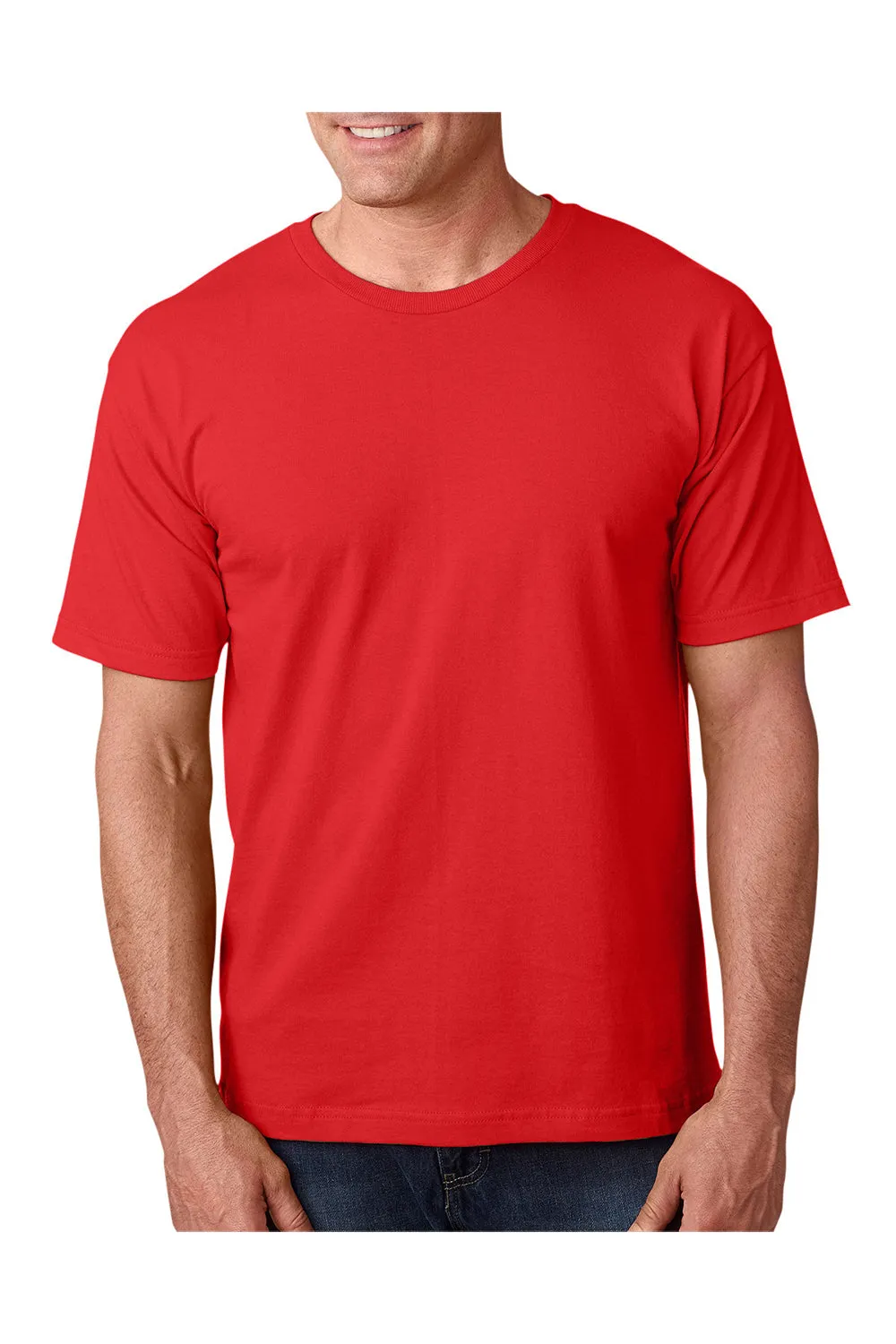 T-shirt à manches courtes pour hommes Bayside fabriqué aux États-Unis - Rouge