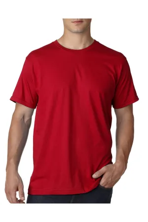 T-shirt à manches courtes col rond pour hommes Bayside fabriqué aux États-Unis - Rouge