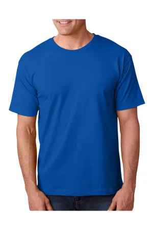 T-shirt à manches courtes col rond pour hommes Bayside fabriqué aux États-Unis - Bleu royal