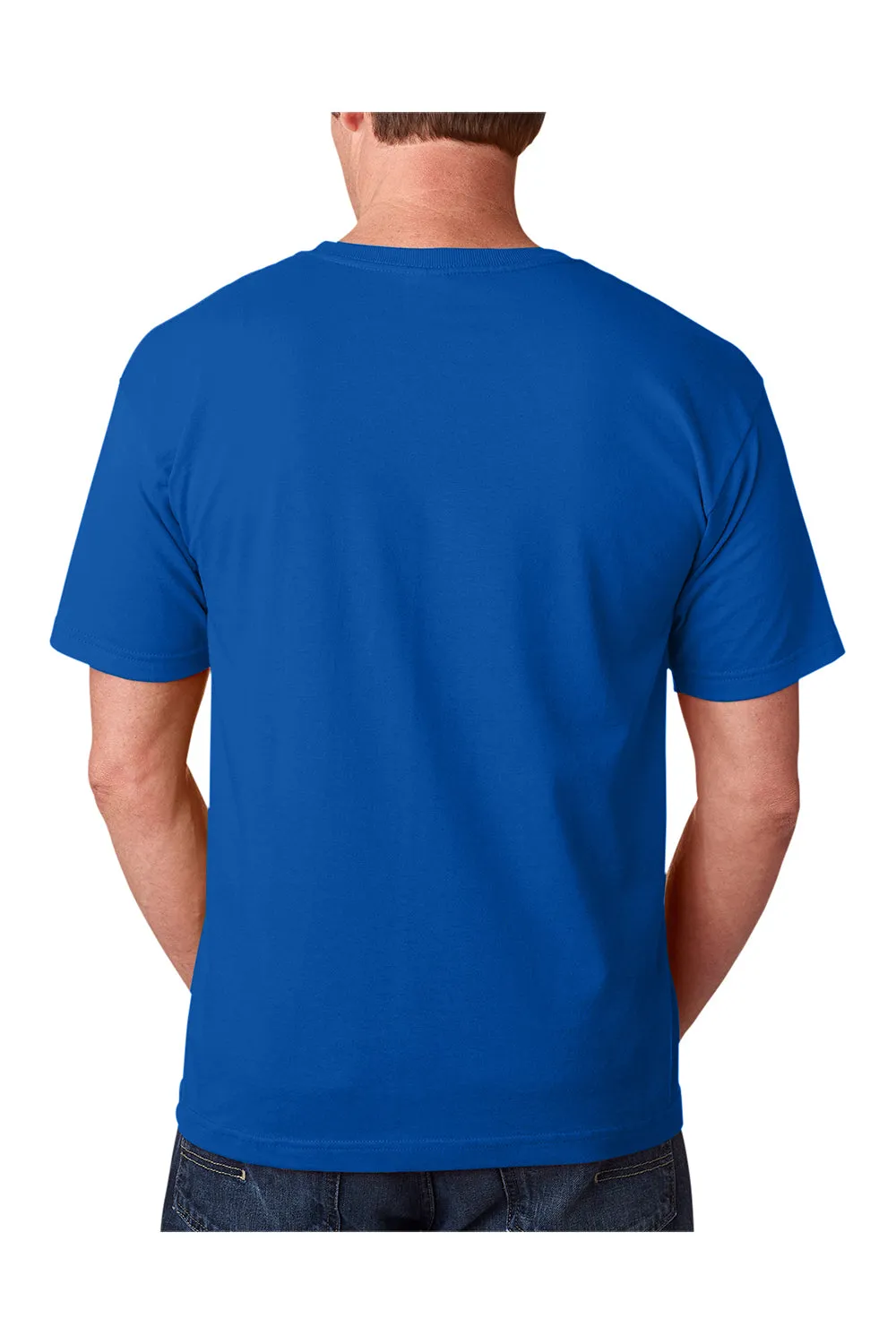 T-shirt à manches courtes col rond pour hommes Bayside fabriqué aux États-Unis - Bleu royal