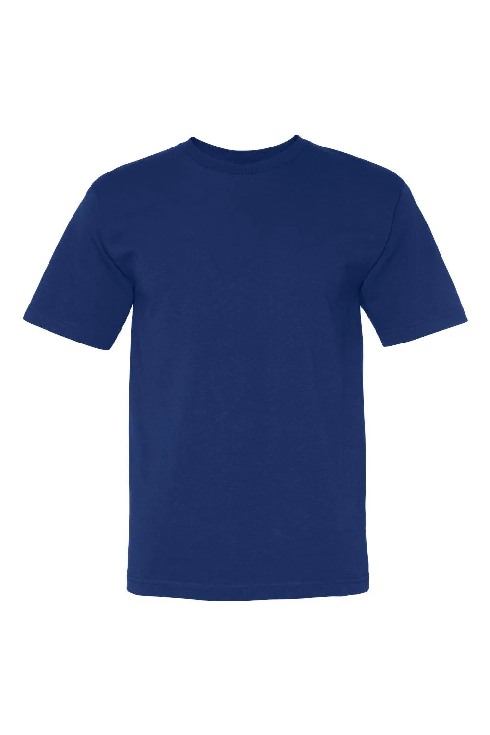 T-shirt à manches courtes col rond pour hommes Bayside fabriqué aux États-Unis - Bleu royal