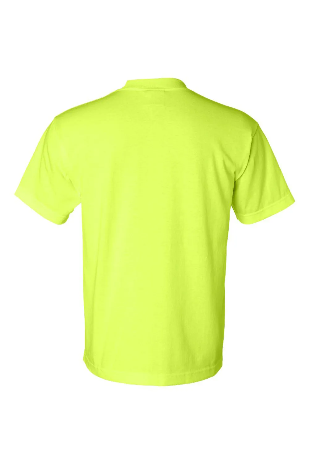 T-shirt à manches courtes col rond pour hommes Bayside fabriqué aux États-Unis - Vert sécurité