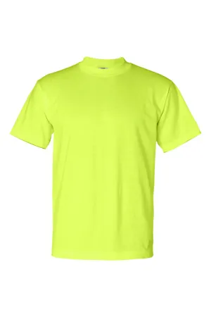 T-shirt à manches courtes col rond pour hommes Bayside fabriqué aux États-Unis - Vert sécurité