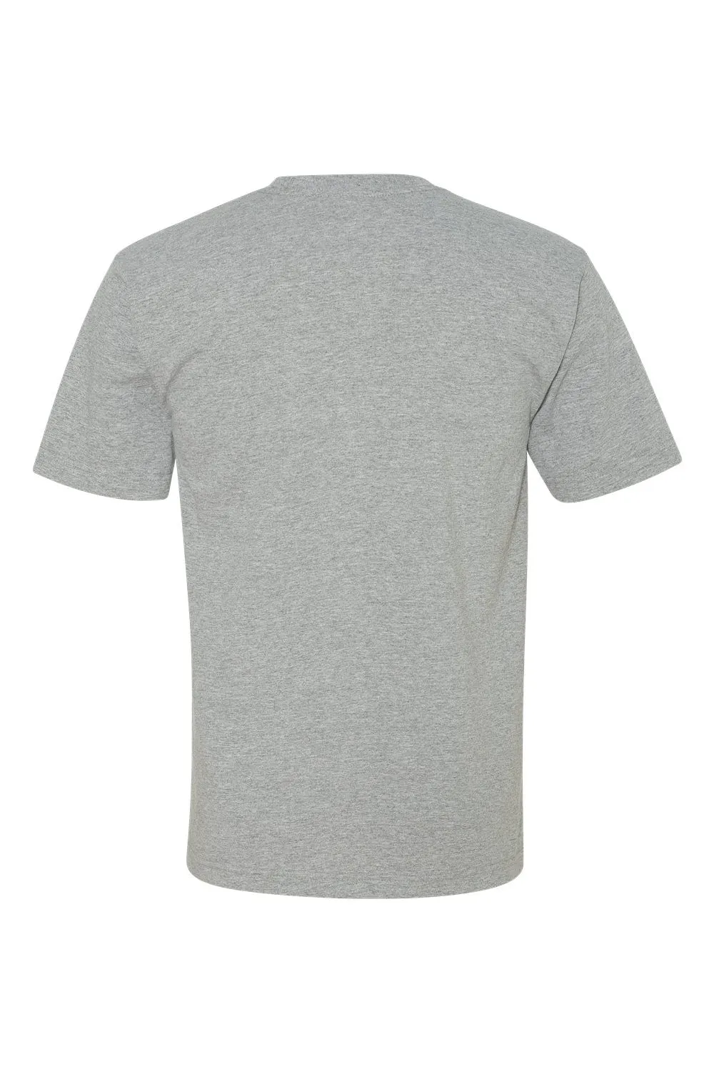 T-shirt à manches courtes col rond pour hommes Bayside fabriqué aux USA avec poche - Gris cendre foncé