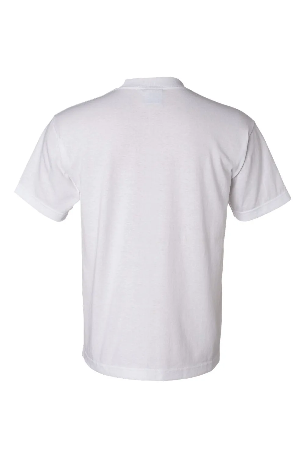 T-shirt col rond à manches courtes pour hommes Bayside fabriqué aux États-Unis - Blanc