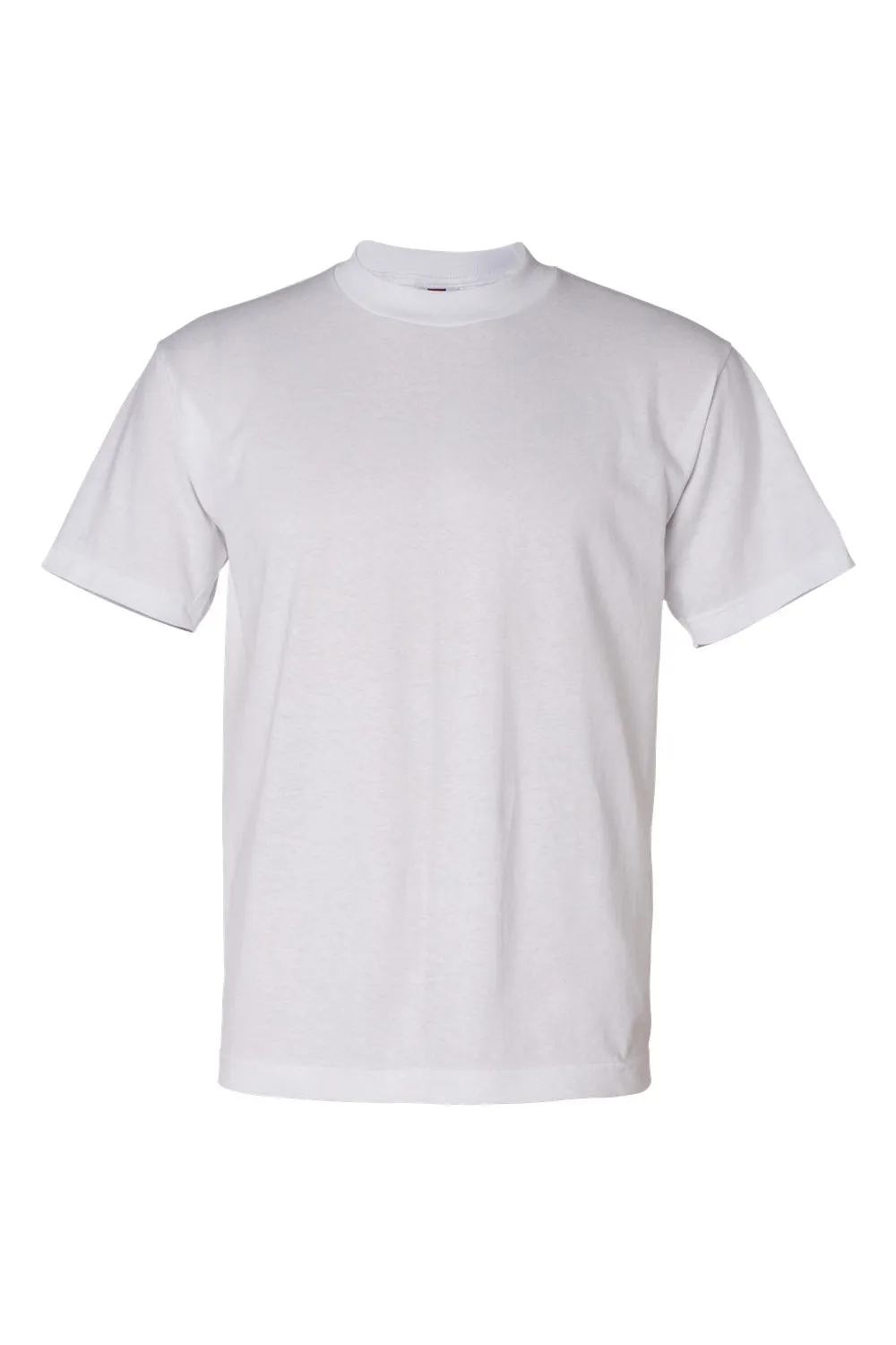T-shirt col rond à manches courtes pour hommes Bayside fabriqué aux États-Unis - Blanc