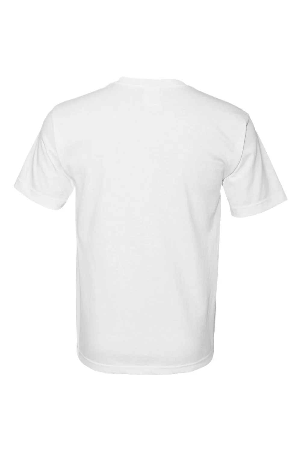 T-shirt col rond à manches courtes pour hommes Bayside fabriqué aux États-Unis - Blanc