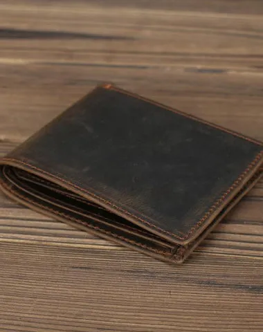 Bifold Leather Mens Slim Wallet on sale Small Wallet on sale billfold Wallet on sale Front Pocket Wallet on sale for Men