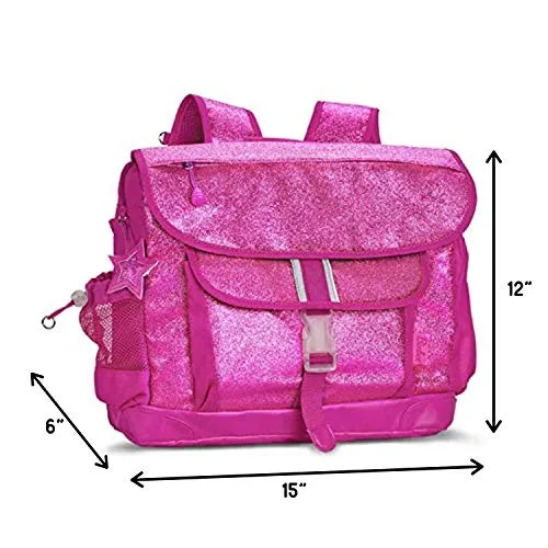 Bixbee Girls' Kids Backpack, Sparkalicious, Ruby Raspberry
