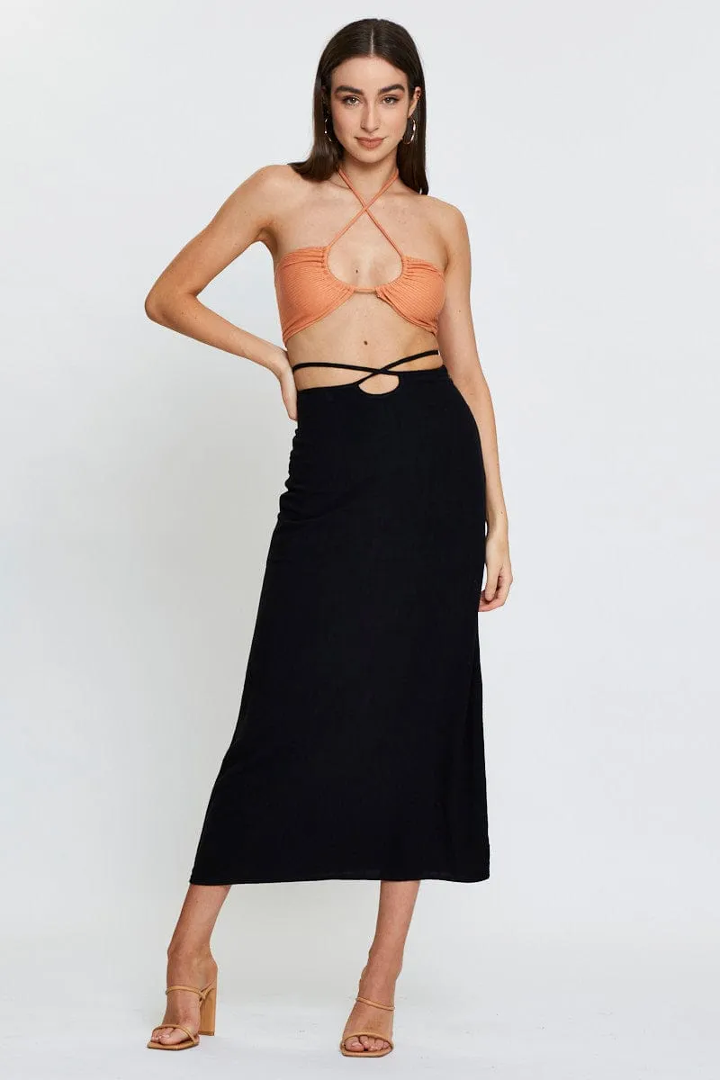 Black Linen Blend Wrap Tie Waist Maxi Skirt,skirt,denim skirt,mini skirt,maxi skirt,jean skirt,skort,tennis skirt,pleated skirt,pencil skirt,bubble skirt,plisse skirt,fitted skirt,midi skirt,short skirt,short mini skirt,leather skirt,a line skirt